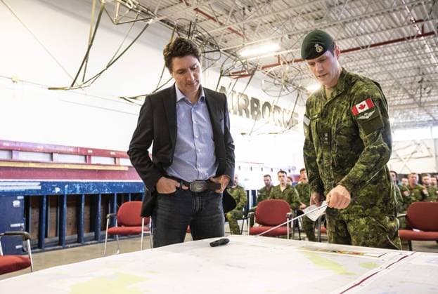 Canada, Prime Minister Justin Trudeau probes Alberta forest fire situation in Edmonton