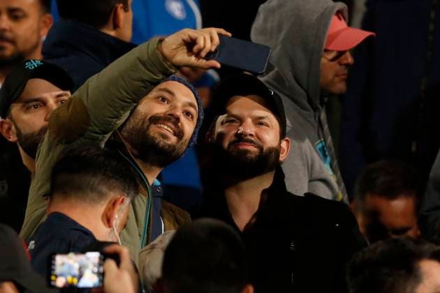 Chile, President Boric attends football match in Santiago