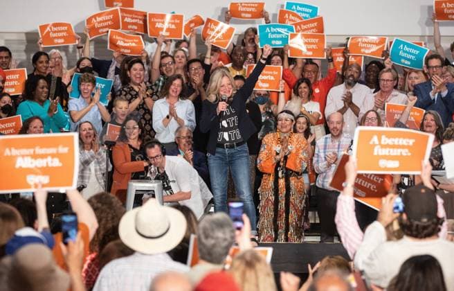 Canada, Rachel Notley campaign in Edmonton
