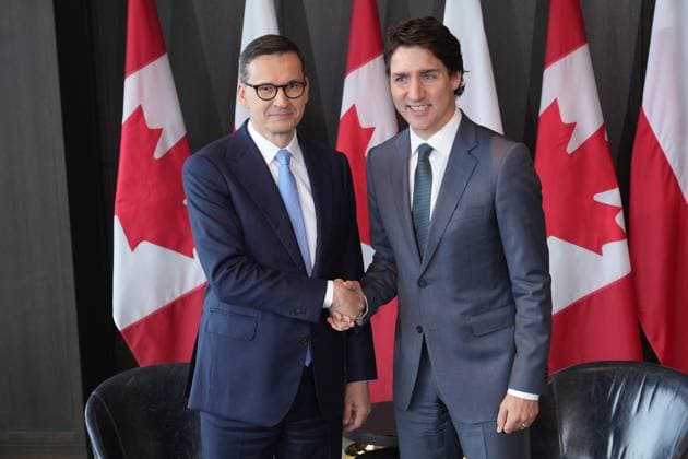 Canada, Justin Trudeau meets Mateusz Morawiecki in Toronto