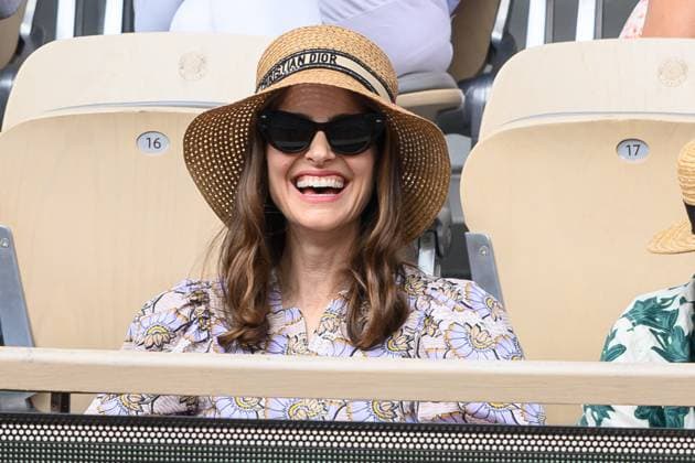 Natalie Portman as guest at the Tennis French Open in Paris