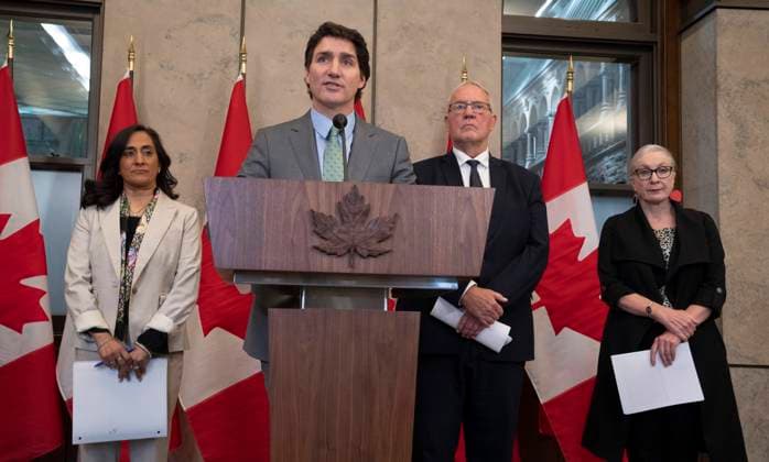 Canada, Justin Trudeau Press Conference in Ottawa
