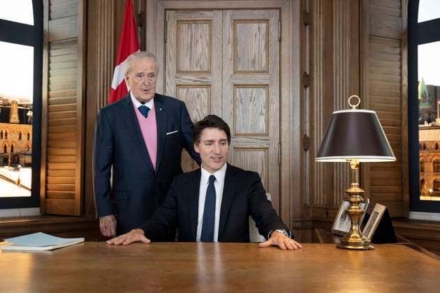 Canada, Justin trudeau meets Brian Mulroney in Antigonish