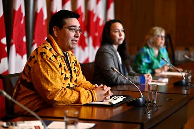 Canada, Dylan Whiteduck and Savanna McGregor Press Conference in Ottawa