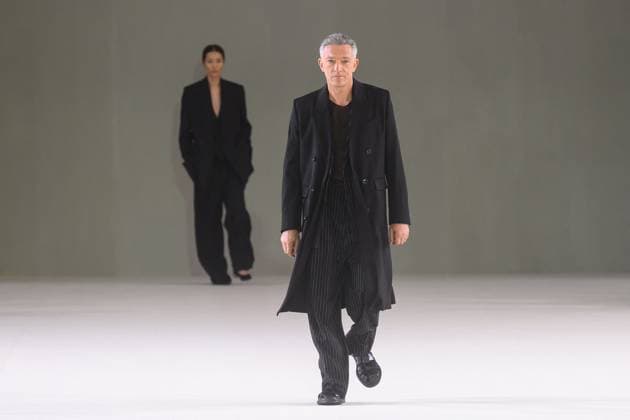 Paris Fashion Week, AMI Alexandre Mattiussi Fashion Show - Vincent Cassel walks as a model