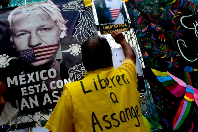 Mexico, Free Assange demonstration in Mexico City