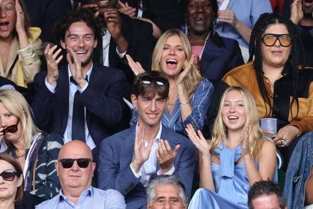 Celebrity guests at the Wimbledon tennis tournament