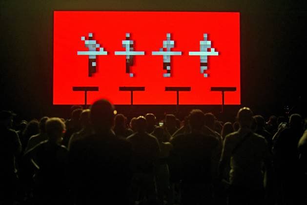 Kraftwerk give a concert in front of the Semperoper in Dresden, archive pictures