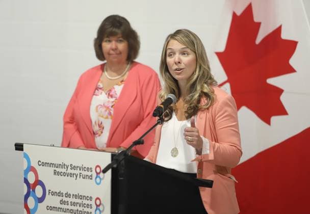 Canada, Jenna Sudds and Anita Vandenbeld Press Event in Ottawa