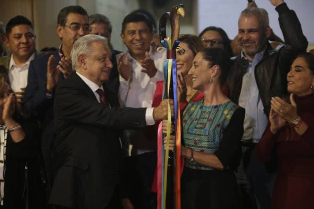 Mexico, President Andres Manuel Lopez Obrador passes the baton to Claudia Sheinbaum