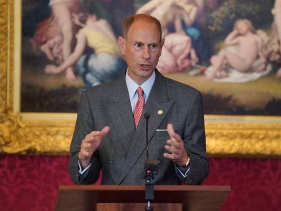 Prince Edward, Duke of Edinburgh, during the award ceremony in London