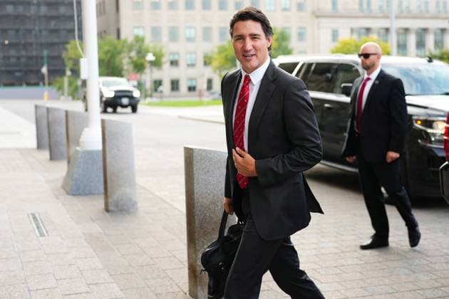 Canada, Prime Minister Justin Trudeau on his way to Parliament in Ottawa