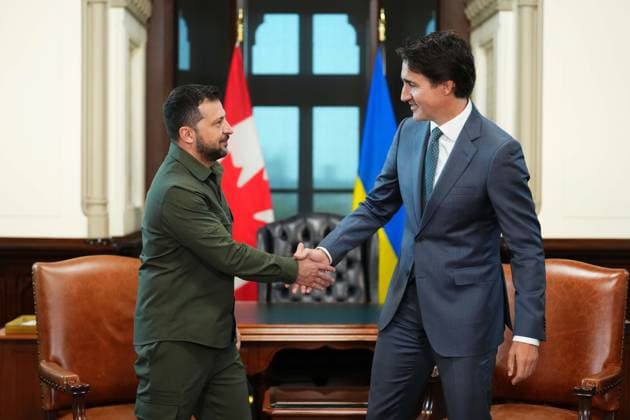 Canada, Justin Trudeau meets Volodymyr Selenskyj in Ottawa