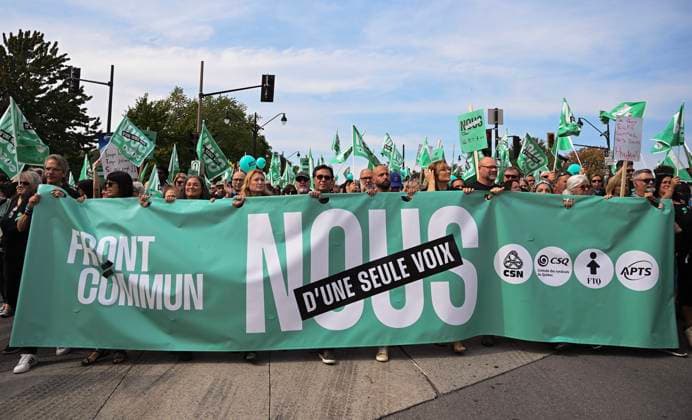 Canada, Public Service Demonstration in Montreal