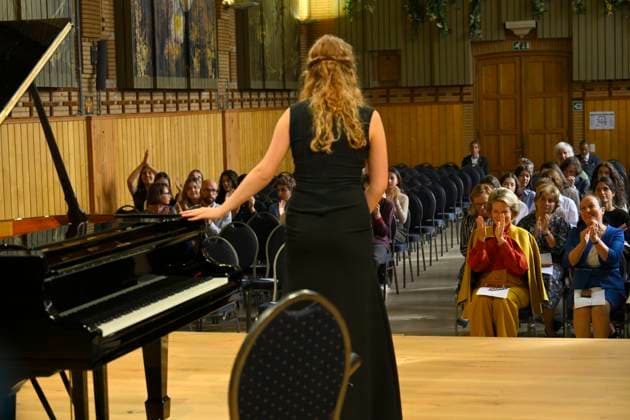 Belgium, Queen Mathilde visits music school in Waterloo