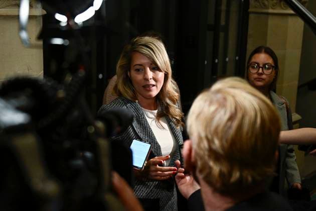 Canada, Minister of Foreign Affairs Melanie Jole Press Conference in Ottawa