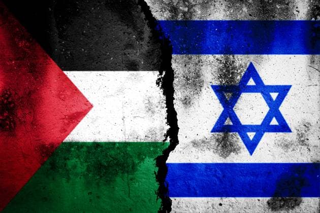 Anniversary 7 October 2023 - Middle East conflict between Palestine and Isreal - Symbolic images