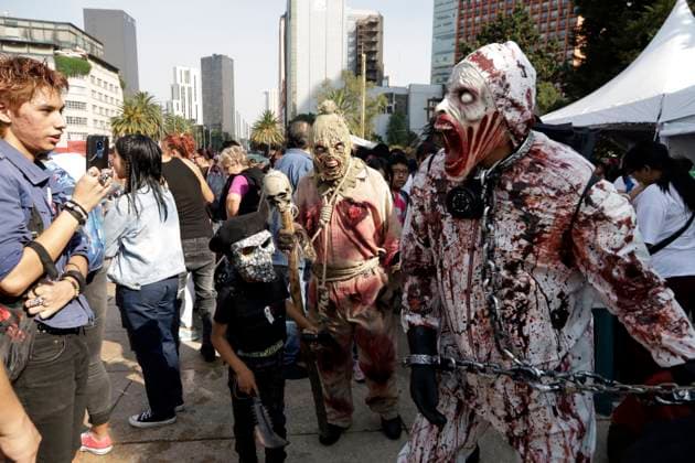 Mexico, Zombie Walk in Mexico City