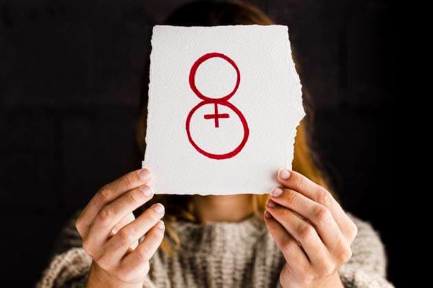 International Womens Day on 8 March - symbolic images