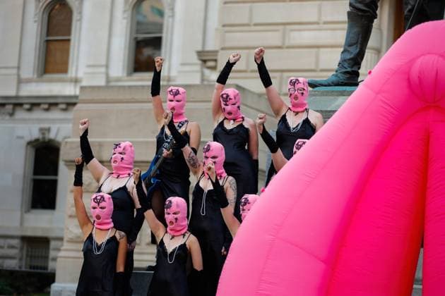 Pussy Riot music video shoot in Indianapolis
