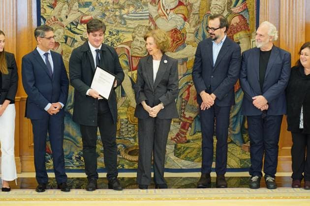 Spain, Sophia of Greece at the award ceremony in Madrid