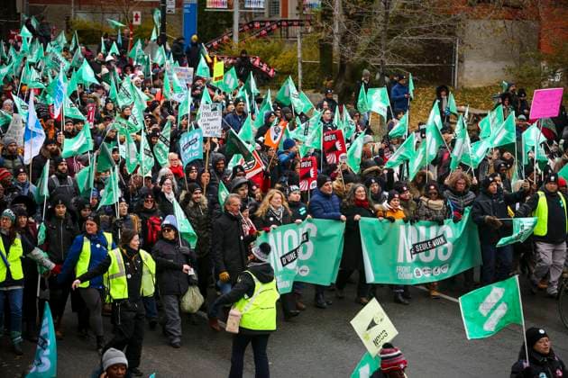 Canada, Major public sector strike in Quebec