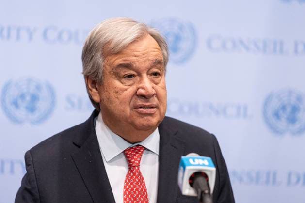 UN Secretary-General Guterres calls for humanitarian ceasefire in Gaza war, Archvbilder