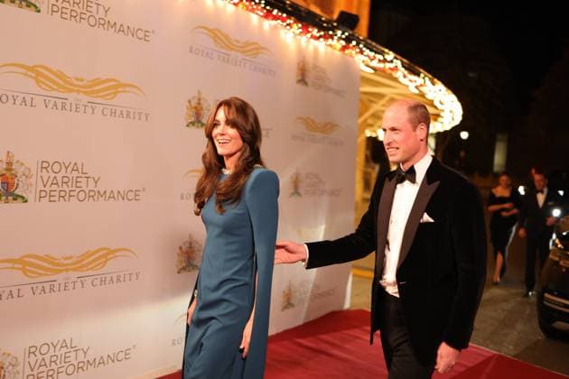 British and Swedish royals at the Royal Albert Hall in London