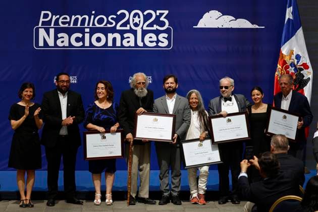 Chile, Premios Nacionales award ceremony in Santiago