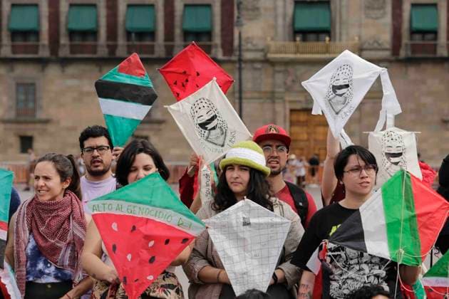 Mexico City, pro-Palestinian protests