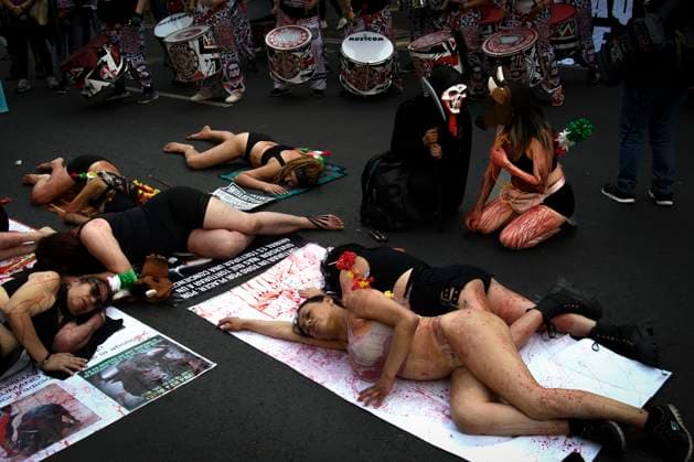 Mexico, protests against bullfights in Mexico City