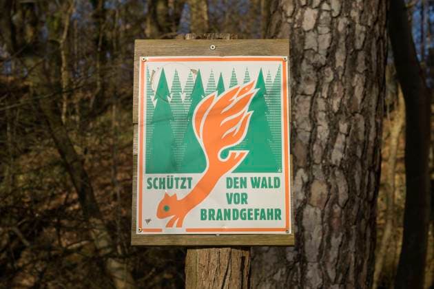 Increasing risk of forest fires, symbol images
