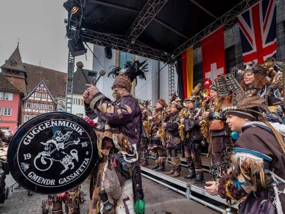 Guggenmusik festival for carnival music in Schwäbisch Gmünd