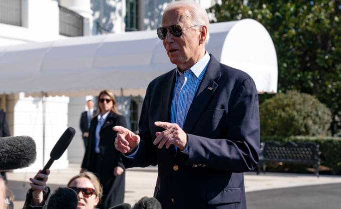 USA, Joe Biden before departure towards the Texas-Mexico border