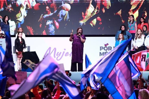 Mexico City, Xochitl Galvez election campaign appearance
