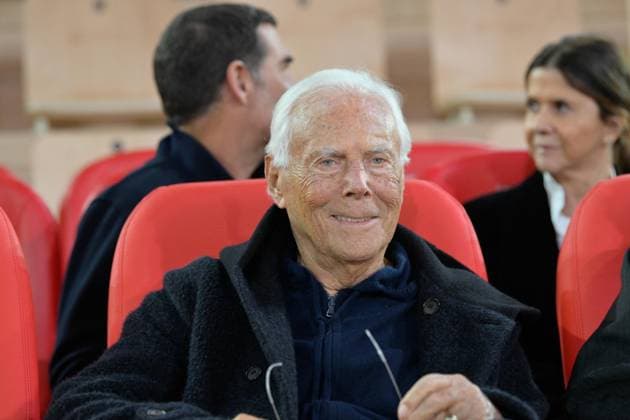 Giorgio Armani attends basketball game in Milan