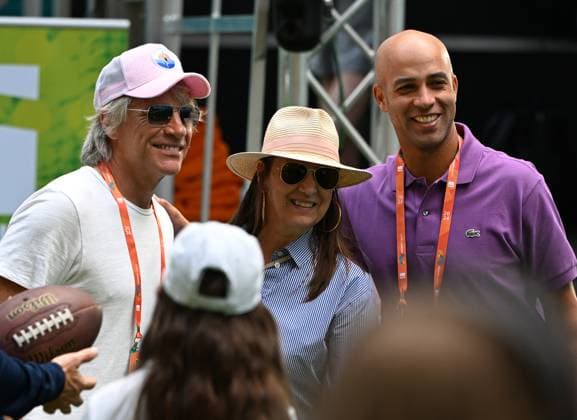 Jon Bon Jovi visits tennis tournament in Miami