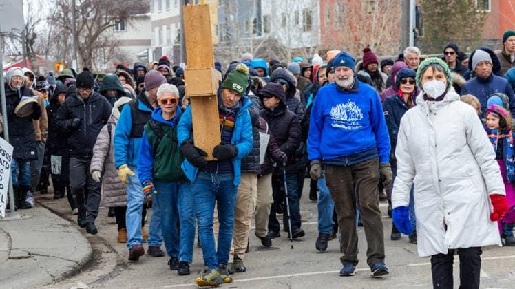 Canada, Good Friday procession in Edmonton