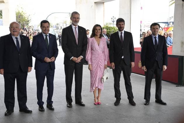 Spanish royal couple, Felipe and Letizia during an award ceremony in Cadiz