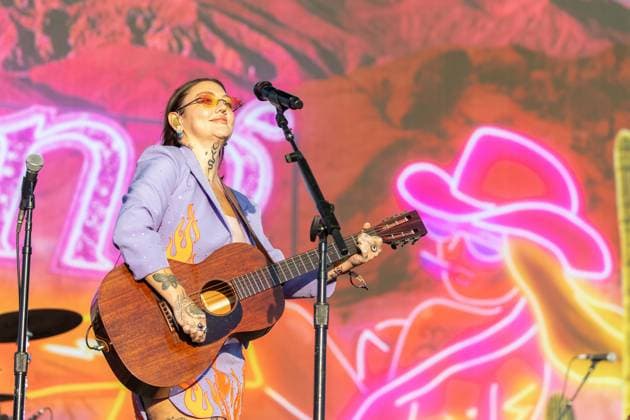Elle King concert at the Stagecoach Music Festival in Indio, California