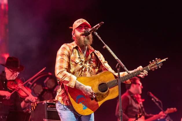 Post Malone performance at the Stagecoach Music Festival in Indio, California