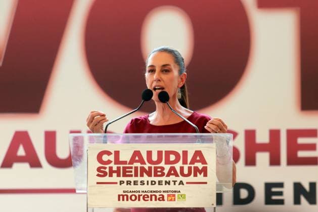 Mexico, Claudia Sheinbaum campaign event in Texcoco