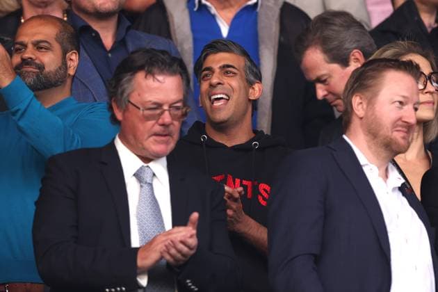 Great Britain, Rishi Sunak attends football match in Southampton