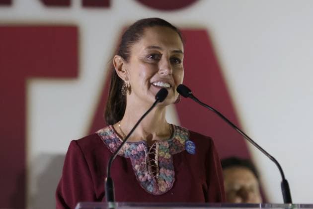 Mexico, presidential candidate Claudia Sheinbaum during election campaign in Mexico City