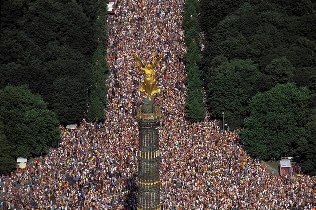 First Love Parade in Berlin, 30th anniversary on 1 July