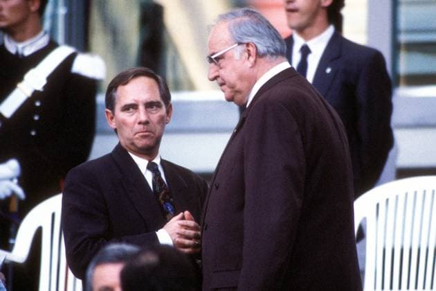 Wolfgang Schäuble, archive pictures with Helmut Kohl