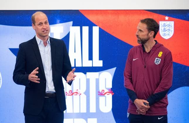 Prince William visits England national team in Burton-on-Trent as part of EURO 2024