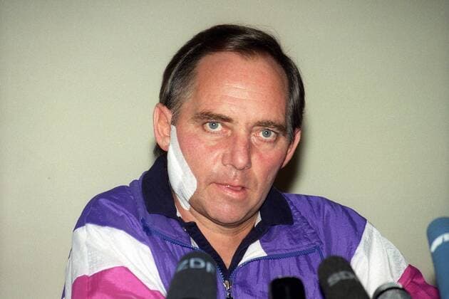 Wolfgang Schäuble, assassination attempt in October 1990, archive images