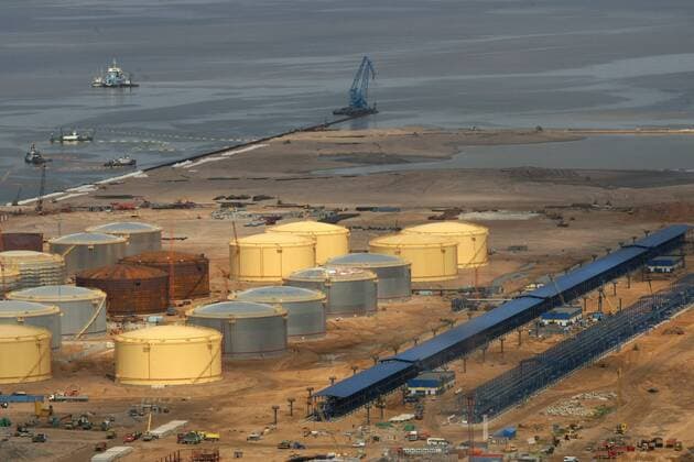 Ukraine has set fire to Russian export harbour Ust-Luga on the Baltic Sea, archive pictures