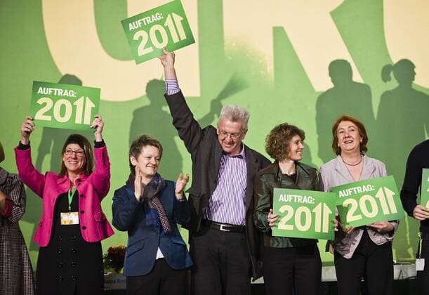 German parties, The Greens, Winfried Kretschmann first Green Minister President 2011